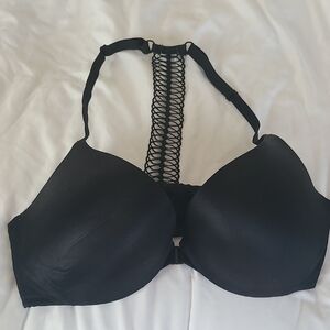 Victoria's Secret Black Structured Bra with Adjustable Straps and Ladder Design